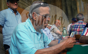 Briscola Card Player Smoking - Sorrento, Italy