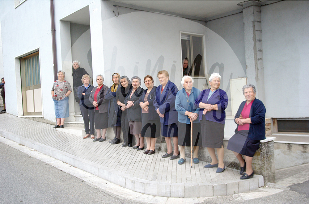 Nonnas waiting for the procession - Molinara province of Benevento, Italy