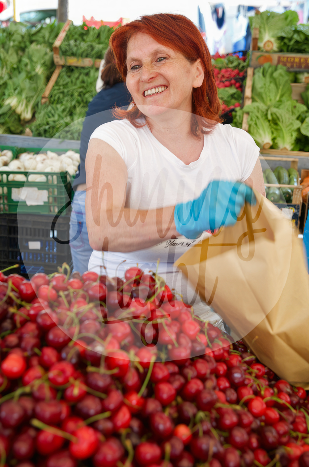 Smiling Cherry Market Seller - Martina Franca, Puglia Italy